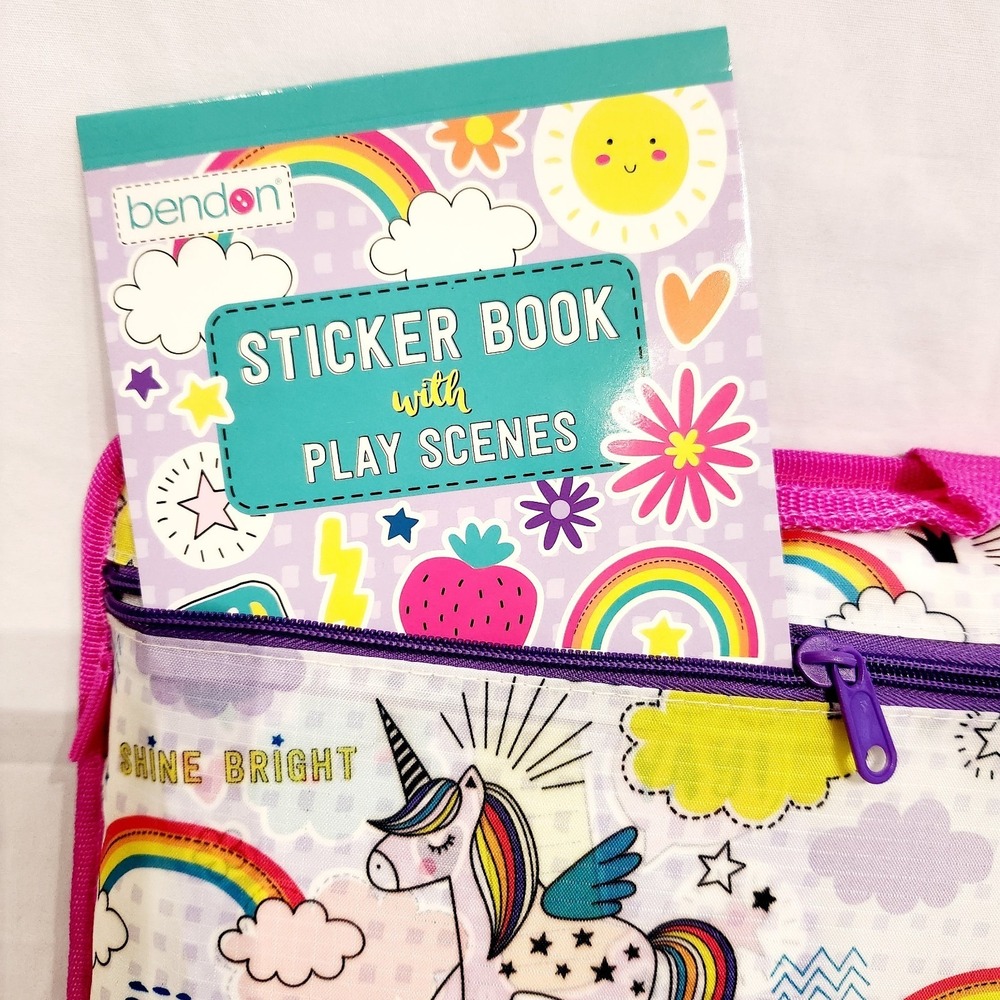Bendon Pub Unicorn Lap Buddy with Stickers for Tablet Homework Eat Laptop - Picture 3 of 16